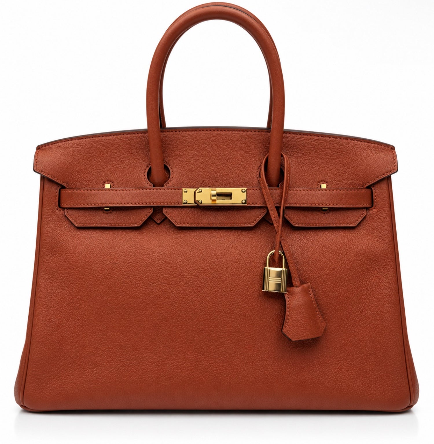 Birkin 35 Cuivre Veau Lisse