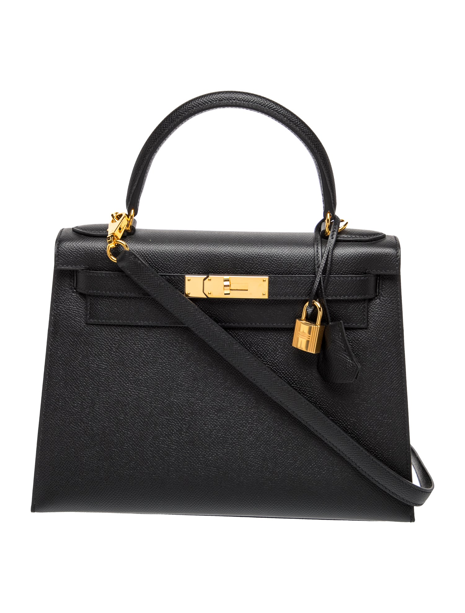 Kelly II Sellier 28 Epsom Noir
